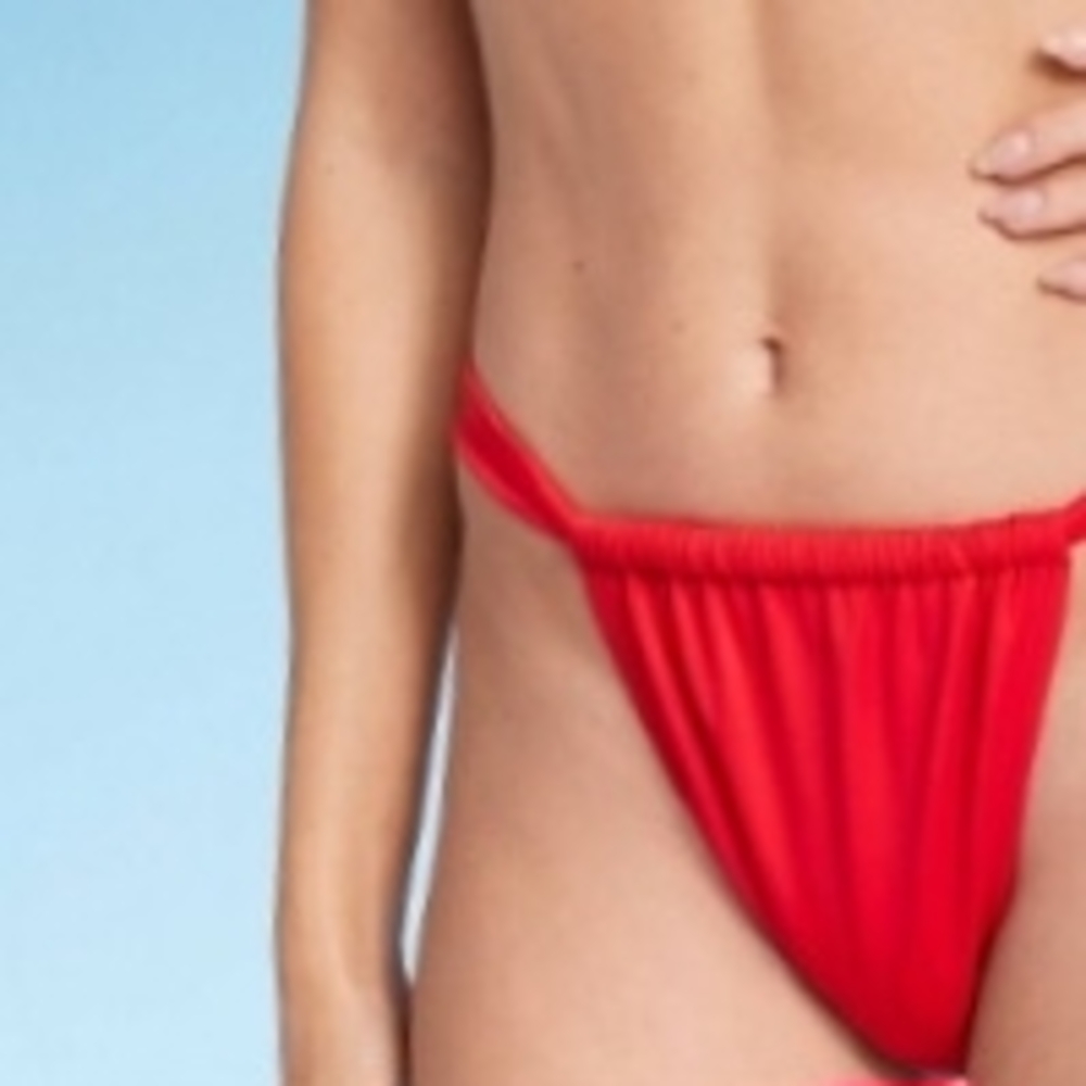 Vibrant Red Bikini Bottom